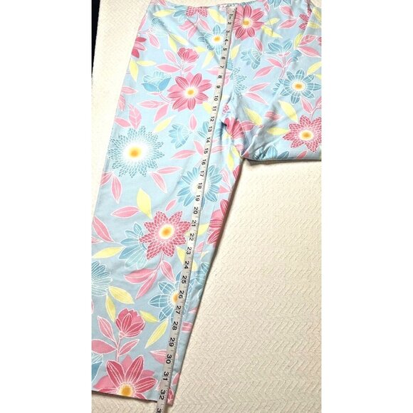 Talbots Womens Floral Capris Style 10 Stretch NEW -Side Zip MSRP $79 - Picture 3 of 4